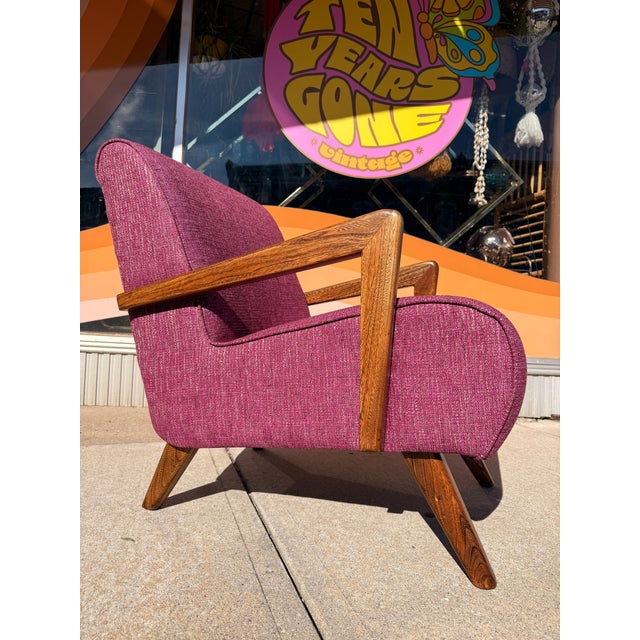 Fully Restored 1950's Mid-Century Modern Armchair For Sale - Image 13 of 17