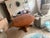 Round Oak Pedestal Dining Table For Sale - Image 4 of 7