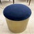 Not Yet Made - Made To Order Brushed Brass “Mushroom” Pouf Ottoman in Navy Velvet by Montage For Sale - Image 5 of 6