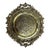 Vintage Ornate Brass Footed Gallery Tray Rococo Floral Scrollwork 11.5" For Sale