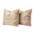 Mid-Century Modern Beige Faded Suzani Bedding Pillow Cover 22'' X 26'' - Set of Two For Sale - Image 3 of 4