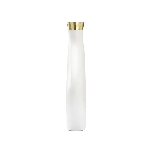 Transitional Asymmetric Vase - White, Large For Sale - Image 3 of 6
