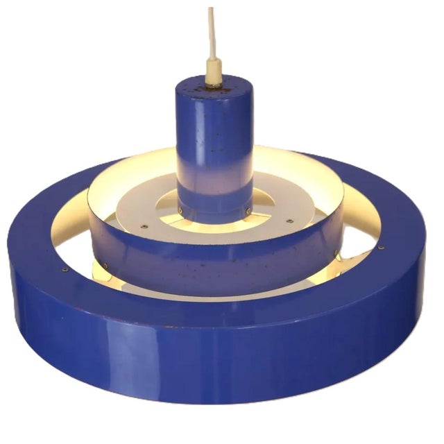 Metal 1960's Danish Pendant Light From Equator Line by Jo Hammerborg for Fog and Morup For Sale - Image 7 of 8