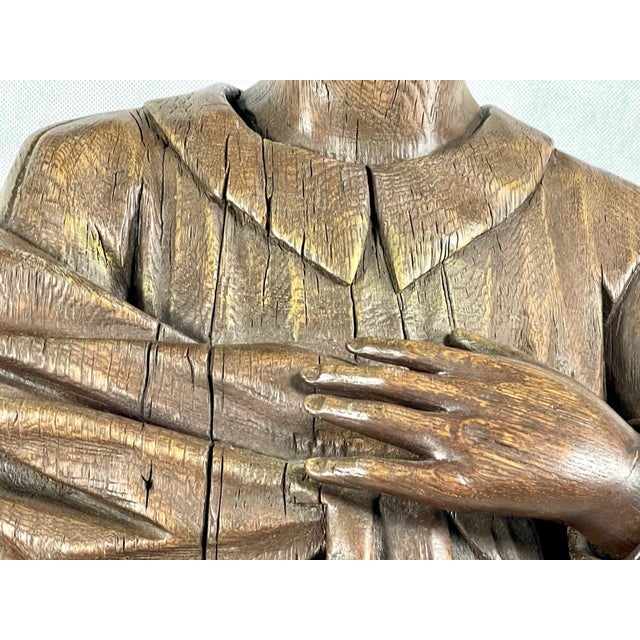 Brown St. John the Baptist, 1800s, Oak For Sale - Image 8 of 18