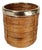 Italian Cachepot Basket in Hand-Woven Pencil Reed Rattan and Brass, 1970s For Sale