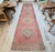 Mid-Century Modern 3x12 Vintage Oushak Runner Rug Coral Pink Hallway Runner Authentic Turkish Rug For Sale - Image 3 of 13