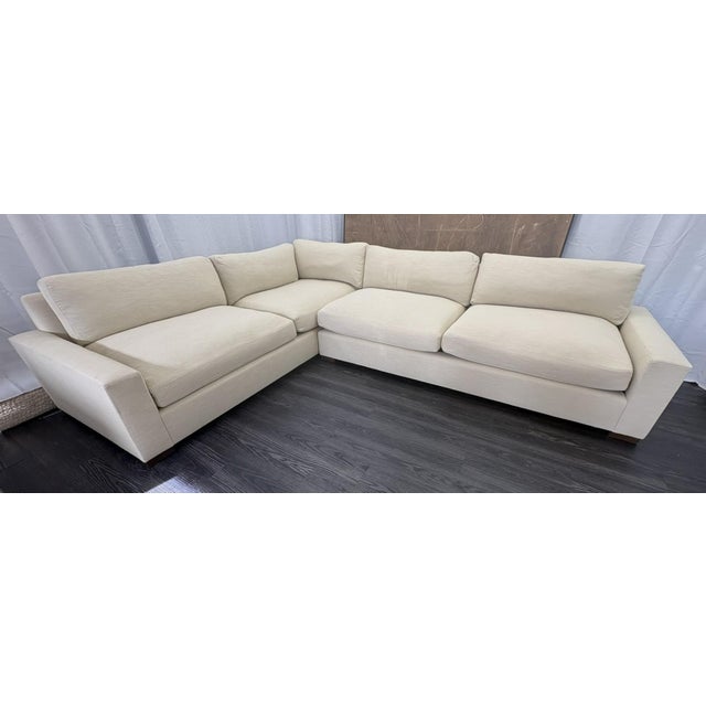 RH Restoration Hardware Maxwell Left-Arm L-Sectional 9' Left-Arm Return × 8' Right-Arm Sofa | Classic 40" Depth | Down-...