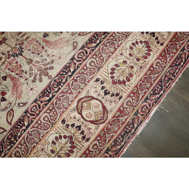 Late 19th Century Stunning 19th Century Persian Lavar Kerman Square Carpet, 9'7'' X 10'10'' For Sale - Image 5 of 6