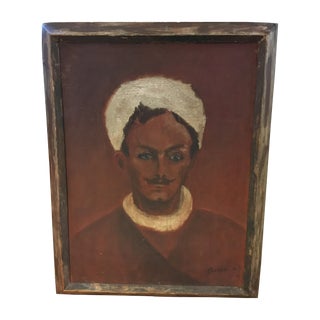 Elia Braca Mid-Century Portrait Painting For Sale