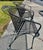 Russell Woodard Mid 20th Century Russell Woodard Grapevine Barrel Back Wrought Iron Grape Pair of Chairs For Sale - Image 4 of 12