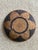 African 1990s Beautiful Round Hand-Made African Woven Basket Blue and Brown For Sale - Image 3 of 3