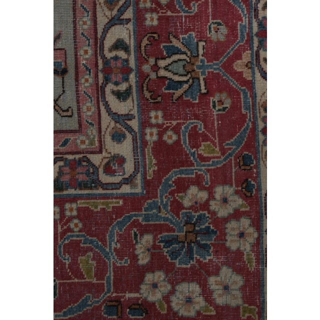 Early 20th Century Floral Turkish Rug 6'11'' X 9'7'' For Sale - Image 9 of 13