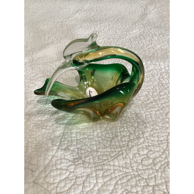 Ferro & Lazzarini Murano Glass Bird Made for Jordan Import Company in 1963 For Sale - Image 4 of 5