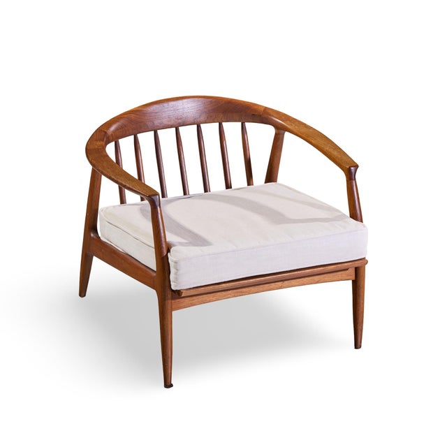 Milo Baughman for Thayer Coggin Mid Century Walnut Horseshoe Lounge Chairs - Pair For Sale - Image 12 of 12