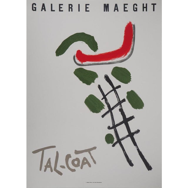 Pierre Tal-Coat, Composition abstraite en rouge et vert, Lithograph For Sale - Image 6 of 6