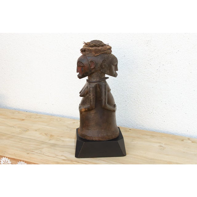 Early 20th Century Janus Two Faced Carved Figure For Sale In Los Angeles - Image 6 of 11