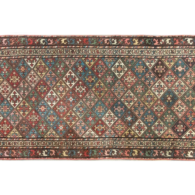 A magnificent early 20th Persian Azerbaijani Kuba rug with the most wonderful all-over geometric stylized floral pattern...