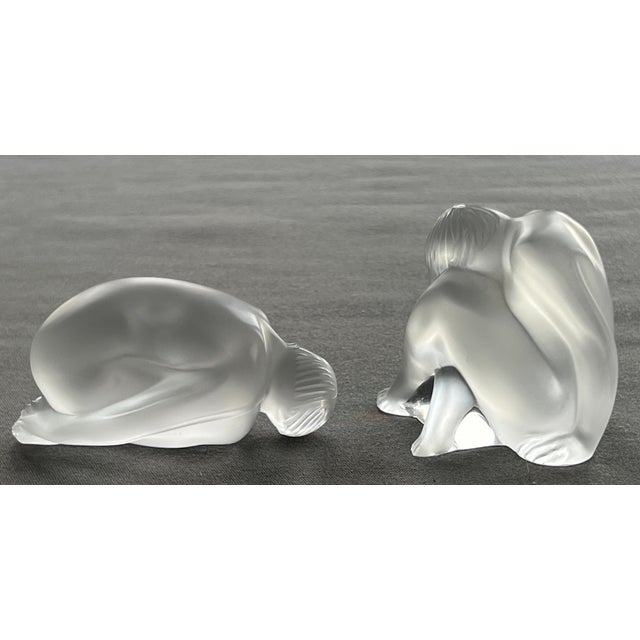 Crystal Figurines by René Lalique, 2000s, Set of 2 For Sale - Image 6 of 6