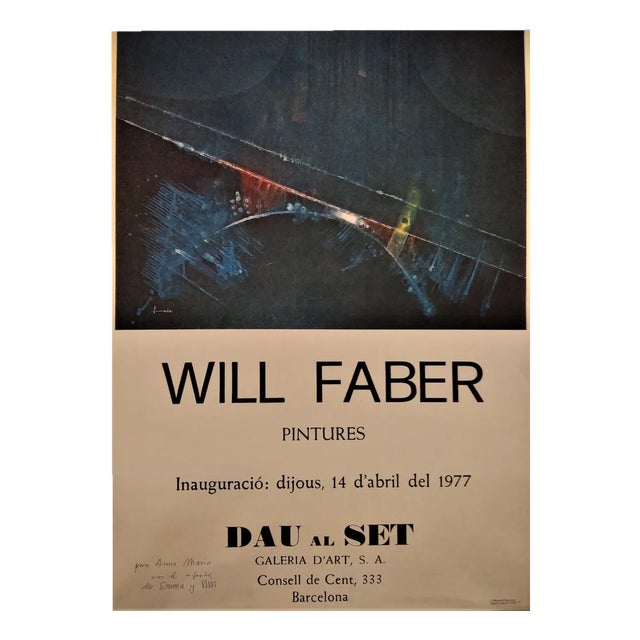 Will Faber, Pintures Dau al Set Poster, 1977, Lithograph For Sale