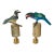 1970s Cute Artisan Made Birds Figurines Lamp Finials For Sale