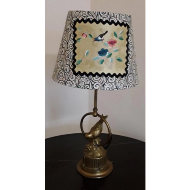 Art Deco Table Lamp with Figurish Bronze Foot, 1928, in Very Good conditions. Designed 1920 to 1949 This piece has an...