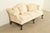 Ethan Allen Ethan Allen Chippendale Carved Mahogany Upholstered Camelback Sofa For Sale - Image 4 of 13