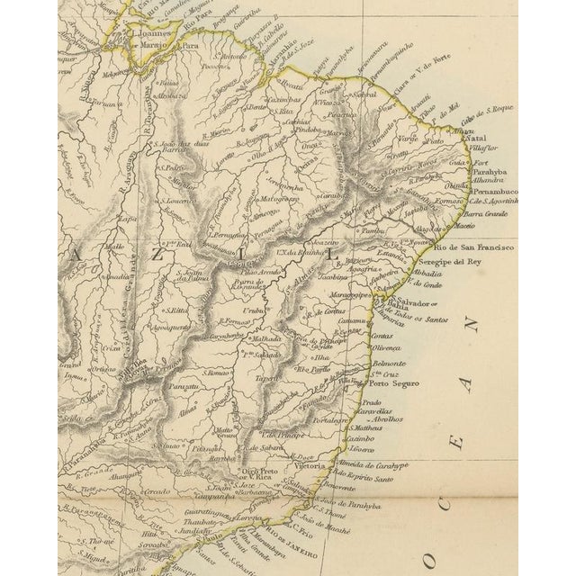 Antique Map of South America with the Falklands and South Georgia, 1858 For Sale - Image 6 of 9