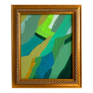 "Flowing Greens" 2026 Framed Painting by Jessalin Beutler For Sale