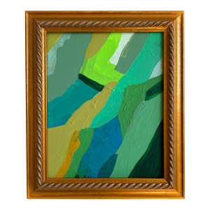 "Flowing Greens" 2026 Framed Painting by Jessalin Beutler