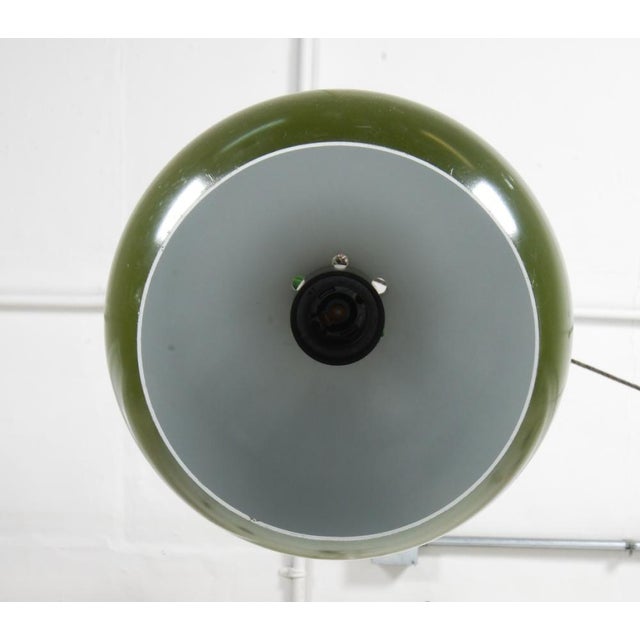 1960s 1960s Danish Olive Green Globe Pendant Lights Attributed to Es Horn- A Pair For Sale - Image 5 of 9