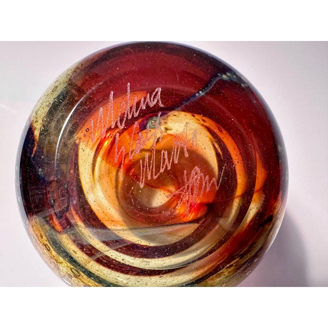 Art Glass Bottle-Shaped Vase by Eric Dobson, 1970s For Sale - Image 7 of 10