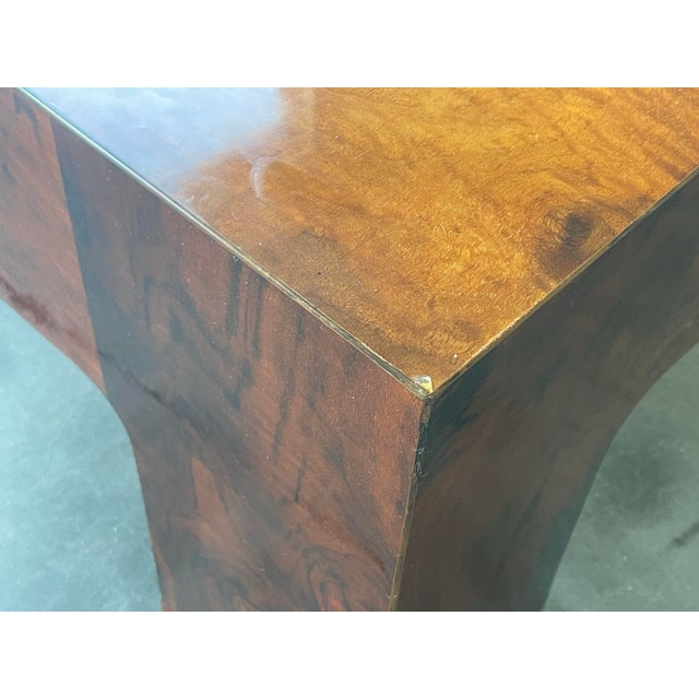 70s/80s Burl Wood Coffee Table, Sculptural Modernist Style of Milo Baughman, Vintage, McM, Postmodern For Sale - Image 10 of 10