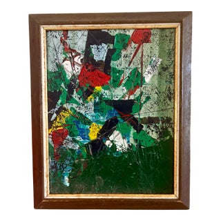 1970 Abstract Oil on Canvas "Shore Line" Signed by Artist For Sale