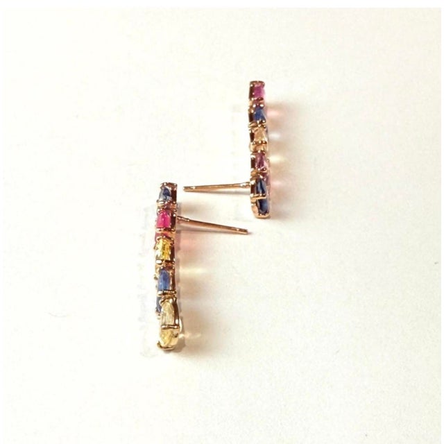Elevate your jewelry collection with these vibrant 14K yellow gold drop earrings, featuring a stunning arrangement of 10...
