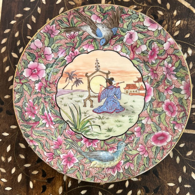 Mid 20th Century John Pouyat Limoges France Chinoiserie Plates Set of 12 For Sale - Image 5 of 10