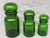 Vintage Apothecary Jar Set Green Glass Belgium For Sale - Image 11 of 13