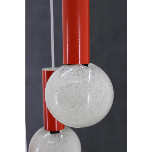 Cascade Chandelier with Plastic Shades attributed to Pokrok Zilina, Czechoslovakia, 1970s For Sale - Image 6 of 12