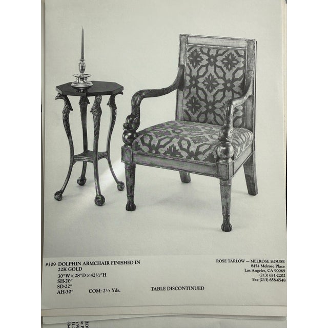 Rose Tarlow Dolphin Gilt Armchairs- A Set of 2 For Sale - Image 9 of 9
