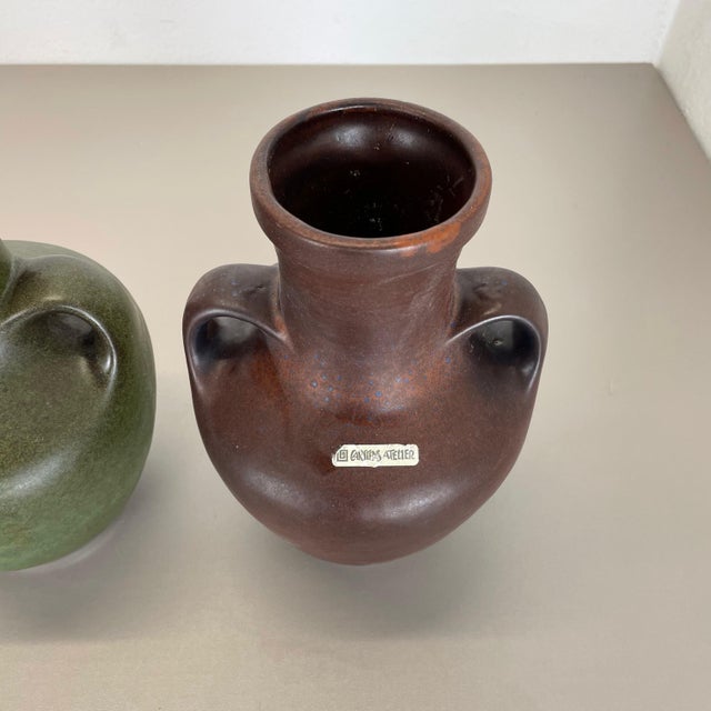 Ceramic Pottery Vases by Heinz Siery for Carstens Tönnieshof, Germany, 1970s, Set of 2 For Sale - Image 10 of 18