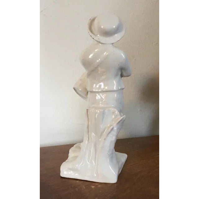 White 18th Century English Staffordshire White Pearlware Figure of a Drummer or Musician For Sale - Image 8 of 11