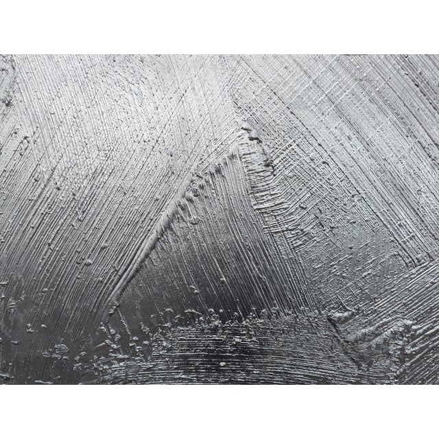 Matt Aston "Quicksilver" Large Contemporary Abstract Metallic Silver Gestural Painting, 2024 For Sale - Image 10 of 12