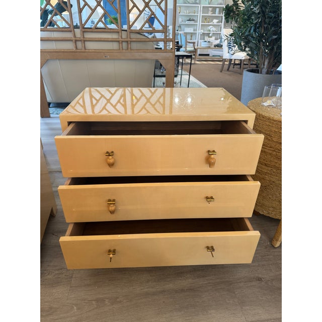 1960s Pair of Faux Goatskin Nightstands For Sale - Image 9 of 12