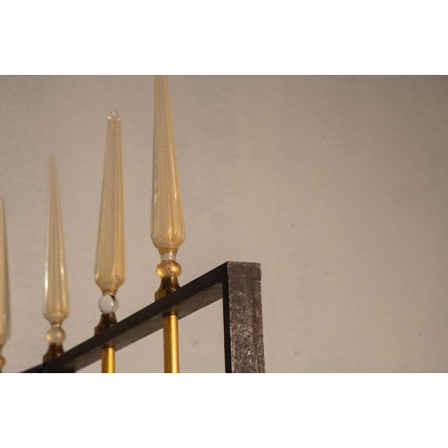 Vintage French Gate in Brass and Glass, 1940s For Sale - Image 12 of 18