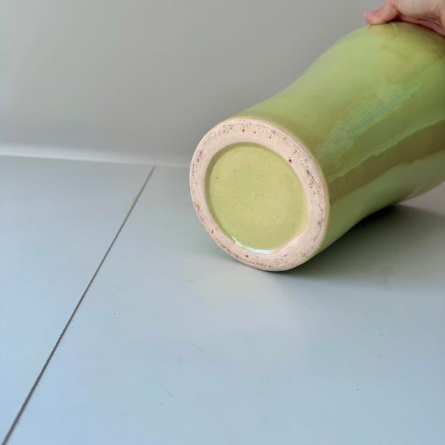 Green Vietri Style Green Cone Vase For Sale - Image 8 of 8