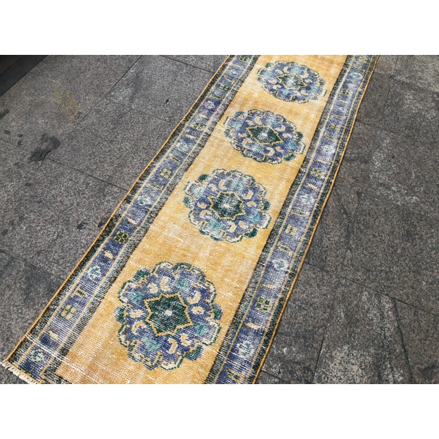 1960s 1960s Vintage Turkish Runner Rug - 2′3″ × 10′4″ For Sale - Image 5 of 10