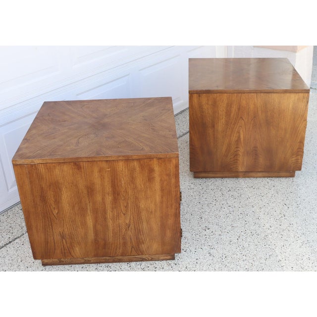 Pair of Vintage Campaign Style Nightstands / End Tables For Sale - Image 4 of 7