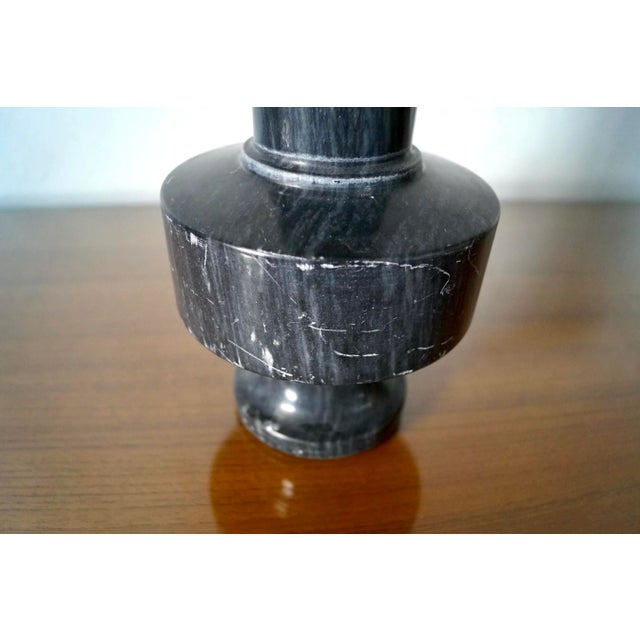 Vintage Italian Dark Gray Marble Vase For Sale - Image 10 of 12