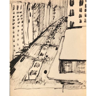 1950s Mid-Century Modern Cityscape For Sale