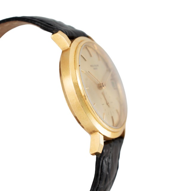 Modern Vintage Patek Philippe Calatrava 35mm 3445 Sapphire 18k Yellow Gold Watch For Sale - Image 3 of 11