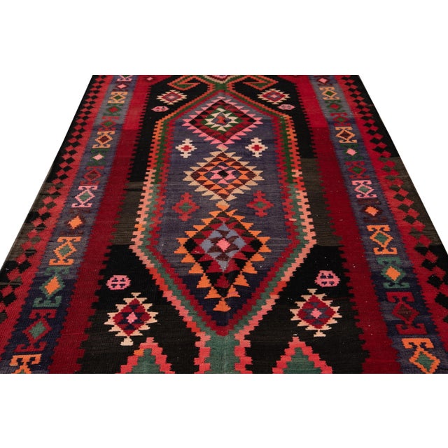 Mid-20th Century Vintage Kilim Rug 5' X 12' 10'' For Sale - Image 11 of 13